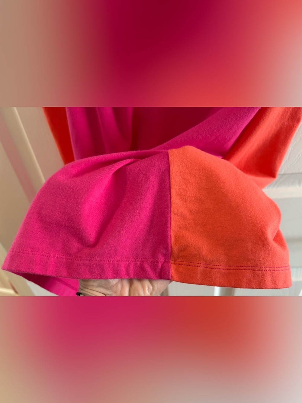 Tommy Bahama Sleeveless Colorblock Dress in Hot Pink & Coral XL - Picture 9 of 10